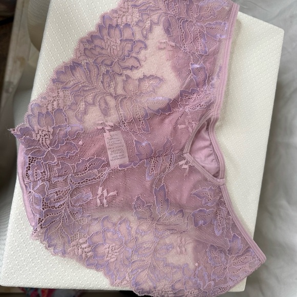 Purple Lace Bikini Panties with Scalloped Trim Size XL from Knotty Knickers NWT - Picture 7 of 10